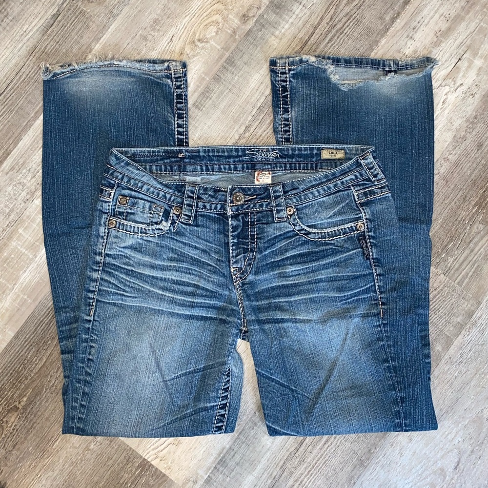 Silver Flare Jeans